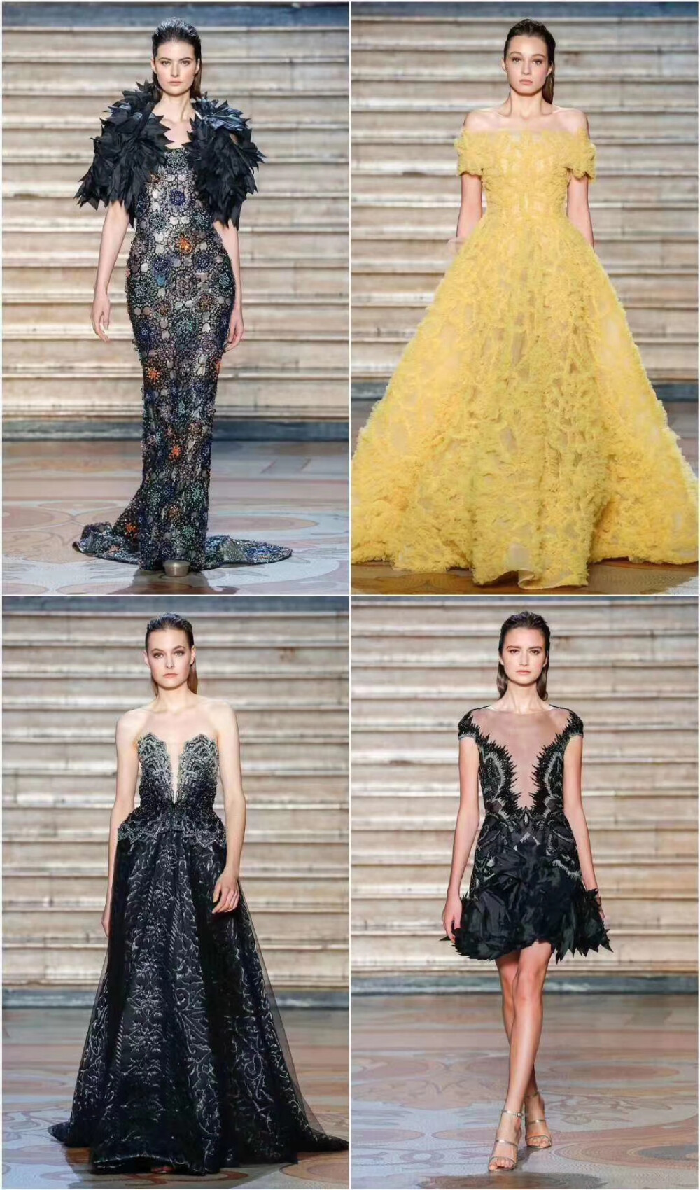 Tony Ward ss 2020 Couture 绸缎薄纱，重工刺绣 奢华仙裙色系也好舒服 ​​​