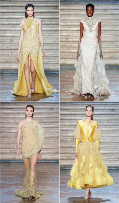 Tony Ward ss 2020 Couture 绸缎薄纱，重工刺绣 奢华仙裙色系也好舒服 ​​​