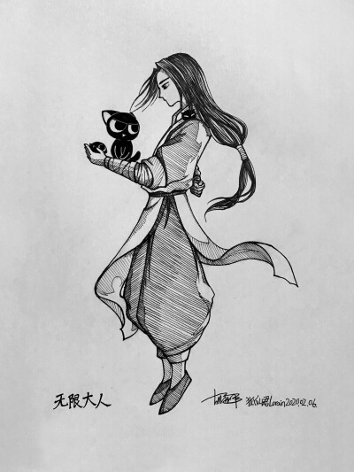 罗小黑战记 无限大人 线稿 手绘 插画
狐仙君Lorain