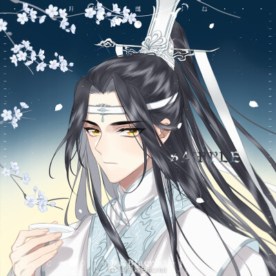 魔道祖师 蓝忘机 鹿森Blacrist/绘
来源：微博