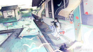 魔道祖师  蓝忘机  幼年  菌团子/绘
来源：微博