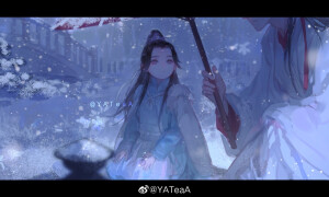 魔道祖师  蓝忘机  幼年  YATeaA/绘
来源：微博