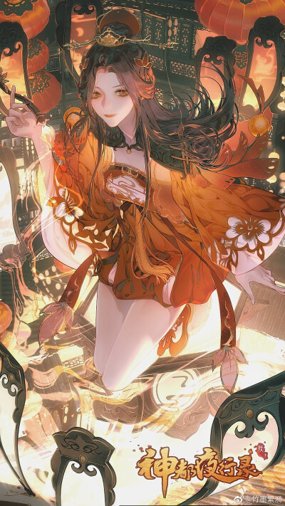 画师见水印 来自微博 可爱 美少女 嫁妆 美女 神都夜行录