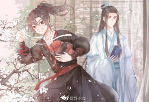 魔道祖师  魏无羡  蓝忘机  艿小六/绘
来源：微博