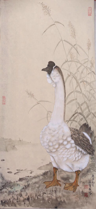 张坚盛聪慧好学，师法古今，遍览古今精品画作，吸取名家画风画技，融会贯通，结合自己的大胆创新，以传统笔墨为框架，绘制当代新概念中国画，开创出一片自己的艺术天地。他的作品，以花鸟、137187翎毛走兽48166为主…