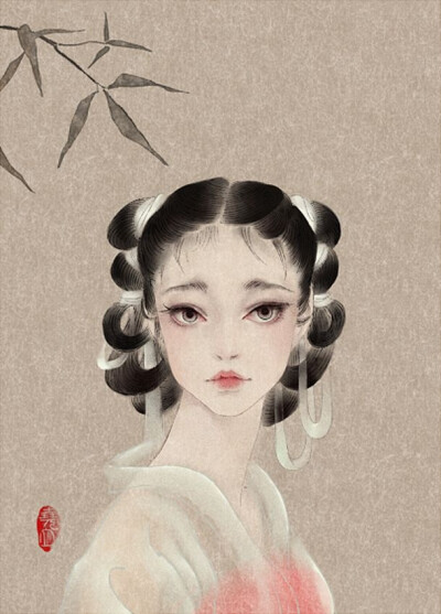 微博ID：尧立插画 《词牌美人》