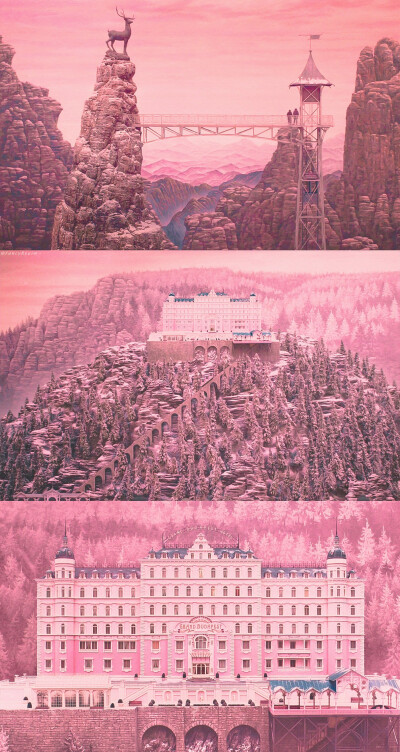 The Grand Budapest Hotel(2014)
色彩美学——世界本该就是一罐糖果
cr.@FancyRealm