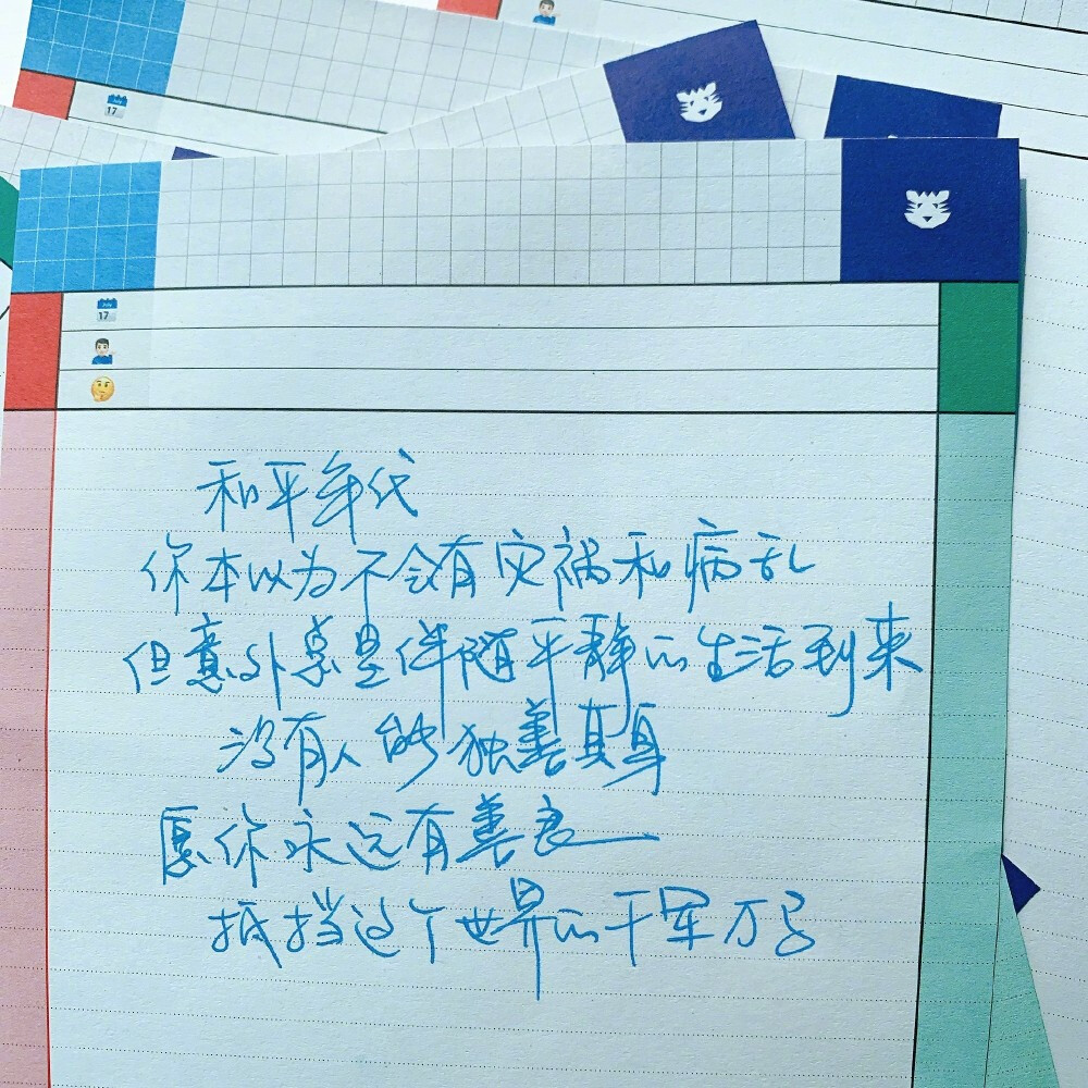 张皓宸手写 文字背景 2020二月安康