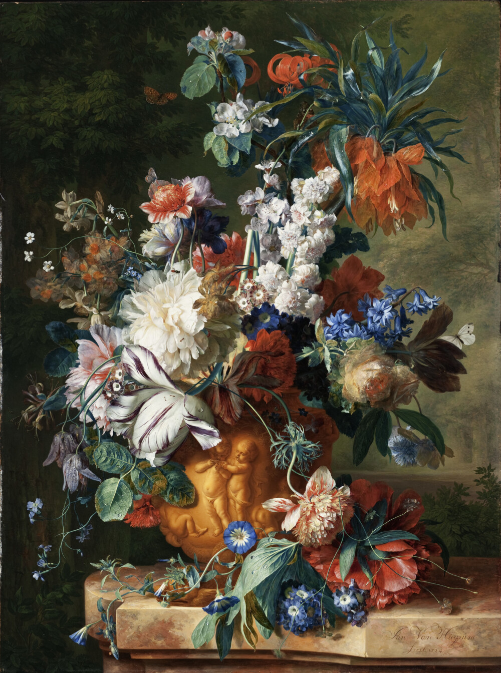 名画手机壁纸Bouquet of Flowers in an Urn
1724-Jan van Huysum
放大你会看到更多细节