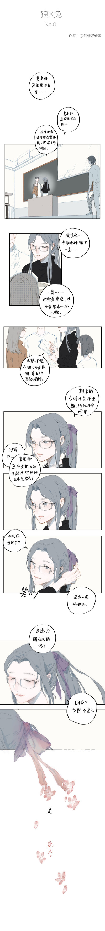 狼X兔 NO.8
画师：/微博 ID：你好好好菌
/Lofter ID：你好