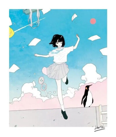 蓝色清新女生头像