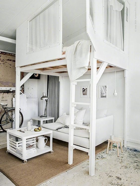 【家居设计】高架床节约空间，十分适合小户型的家！