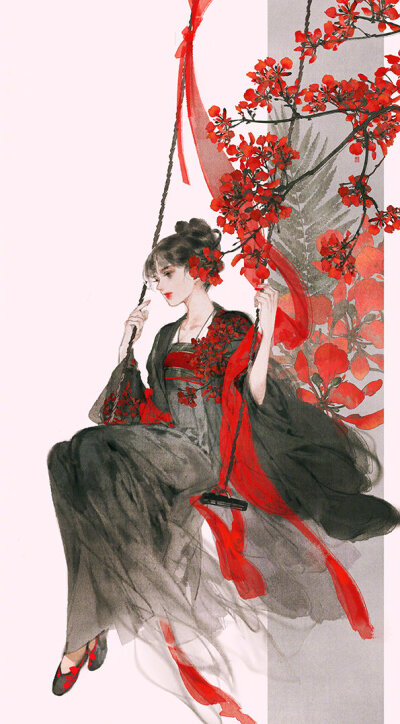 神级古风古典美女插画壁纸
微博：伊吹鸡腿子