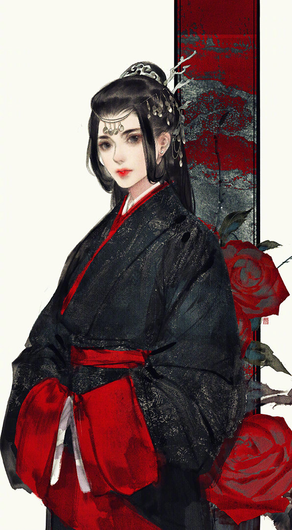 神级古风古典美女插画壁纸
微博：伊吹鸡腿子