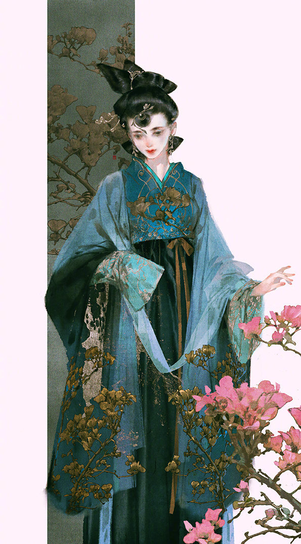 神级古风古典美女插画壁纸
微博：伊吹鸡腿子