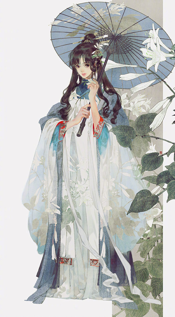 神级古风古典美女插画壁纸
微博：伊吹鸡腿子