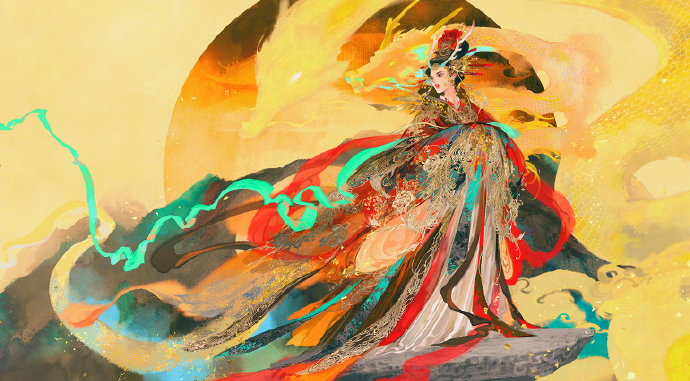 神级古风古典美女插画壁纸
微博：伊吹鸡腿子