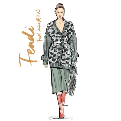 [cp]#GeerWong[超话]##hg时装插画[超话]#
Fendi Fall 2020 RTW@FENDI
Silvia Venturini以薄纱和皮质面料诠释出刚柔并济的女性魅力，延续了Karl Lagerfeld对于品牌独立精神的奇妙匠心。 ​​​[/cp]