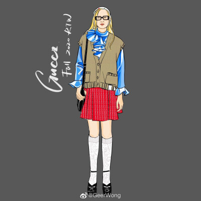 [cp]#GeerWong[超话]##hg时装插画[超话]#
GUCCI Fall 2020 RTW@GUCCI
复古洛丽塔 童年音乐盒
Alessandro Michele带大家重回神秘的维多利亚，探秘奇幻之旅
the fashion illustration by@GeerWong ​[/cp]