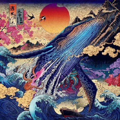 浮世绘插画 | cr.Rlon Wang ​​​