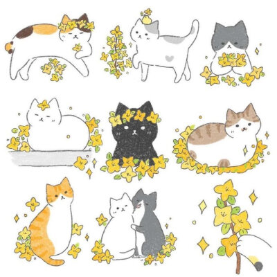 可爱猫咪插画