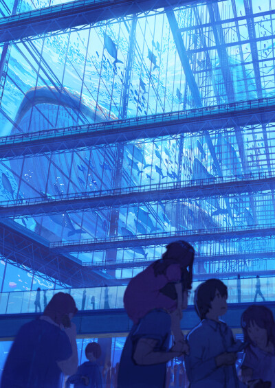 动漫风景天/空/星空/夏天