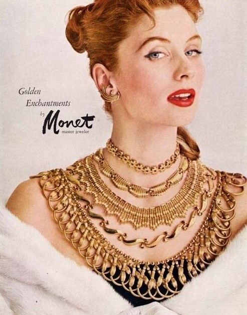 Suzy Parker for Monet Costume Jewelry, 1956