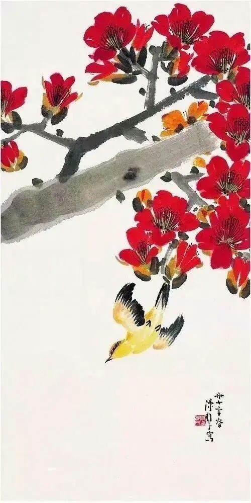 大师陈树人的花鸟画作欣赏。