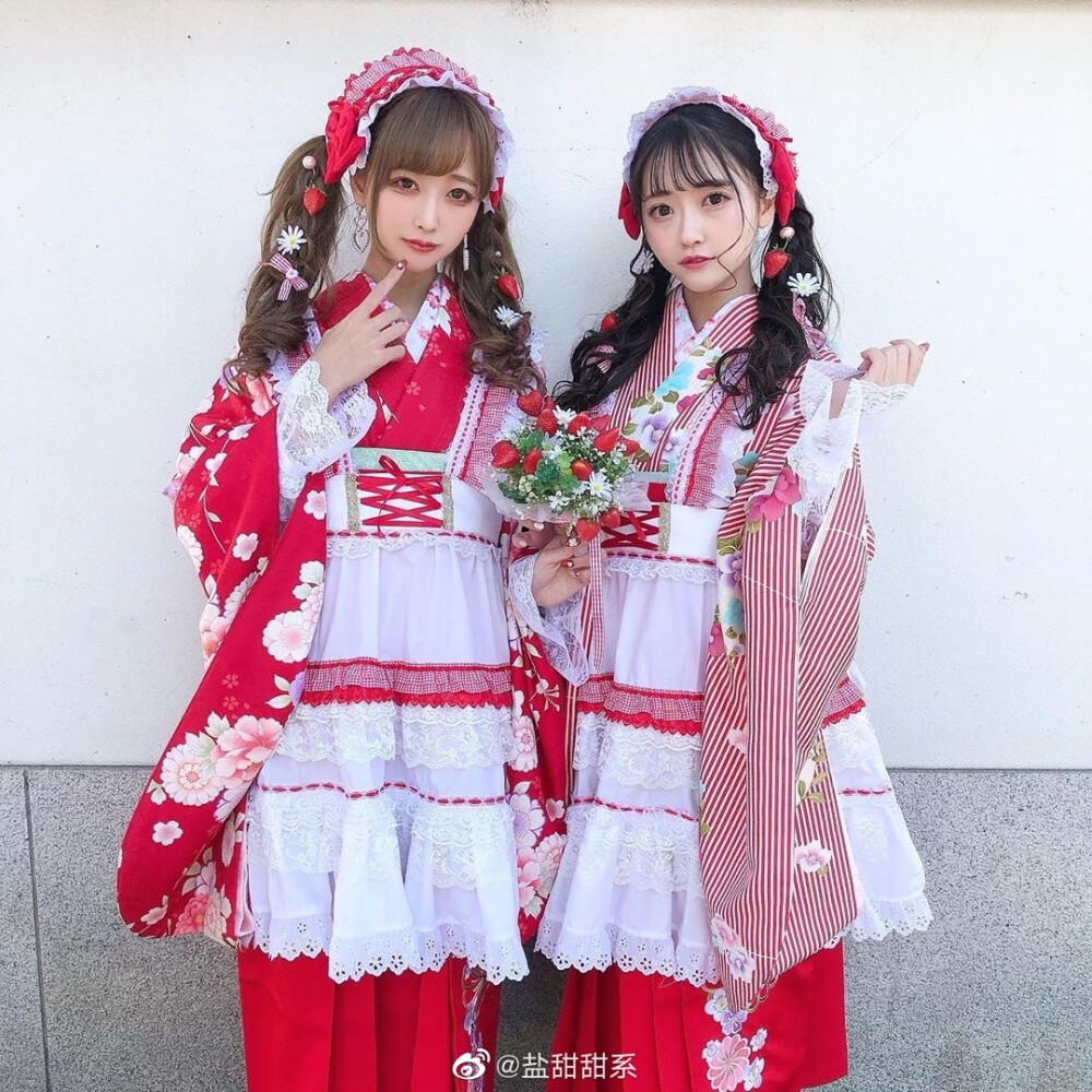 Lolita 甜系混搭 日杂风 凯蒂 兔子 可爱美少女 和服 浴衣 素材 参考