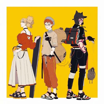 #火影忍者# 当忍者变身为时尚达人...（twi:mochiipanko） ​​​