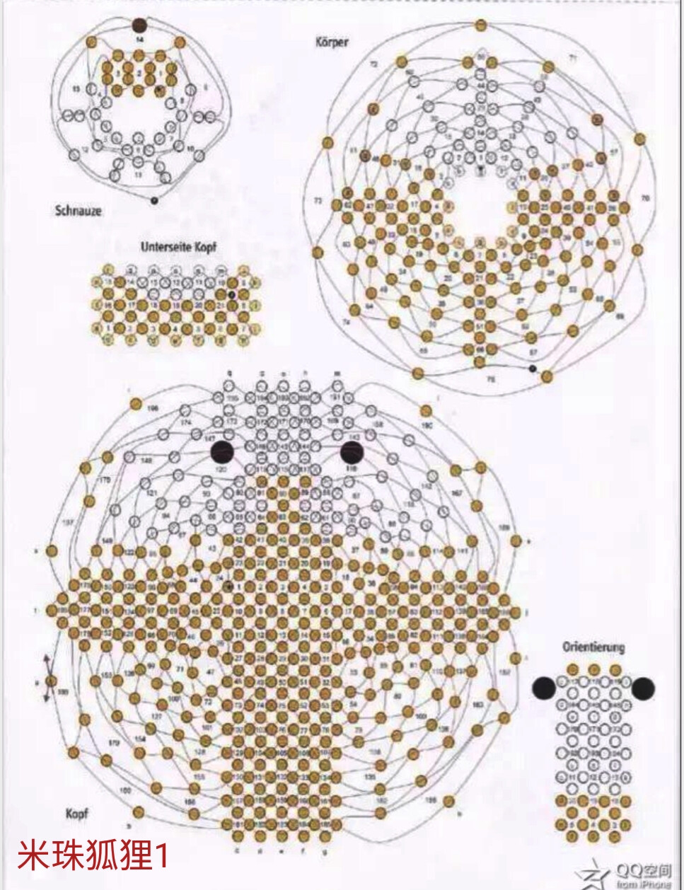 米珠狐狸走线图