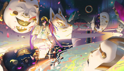 和风，场景，奇妙，女孩