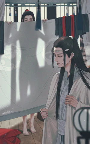 陈情令忘羡肖战王一博花泽理央/绘来源：微博- 高清图片，堆糖，美图