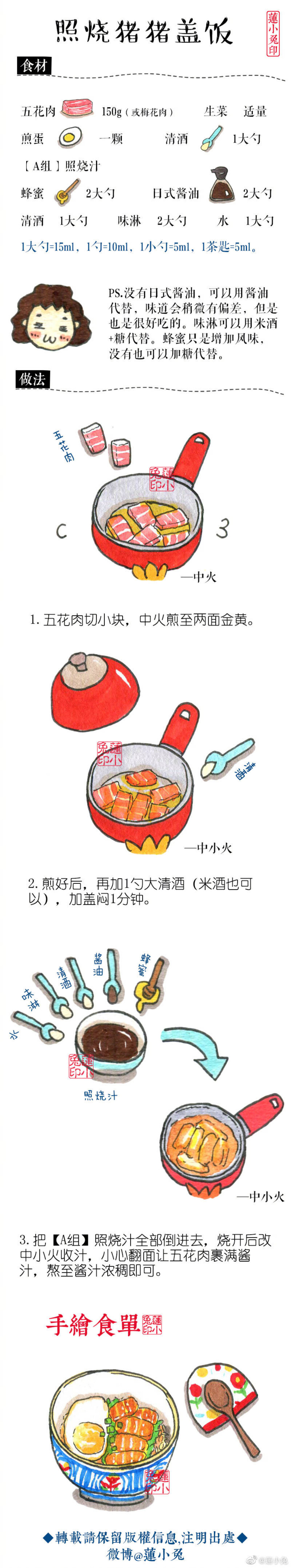 蓮小兔の手繪食譜
出自微博：蓮小兔