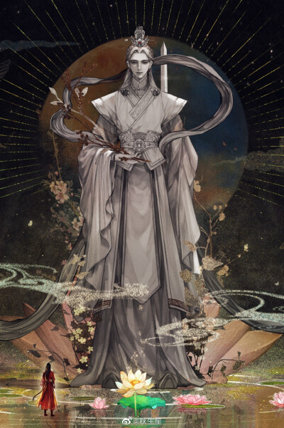 「墨香铜臭」天官赐福/花怜
画师：wb秋生笙