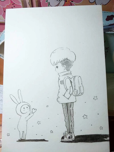 一个女孩子的涂涂画画