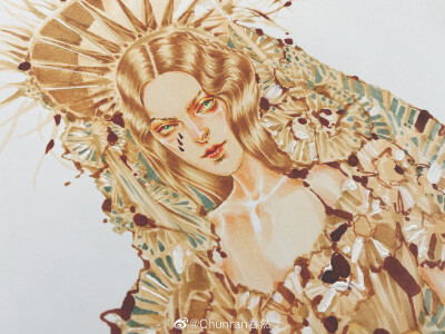 服装设计，时尚插画 @Chunran春然