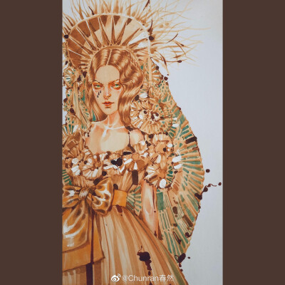 服装设计，时尚插画 @Chunran春然