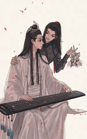 陈情令忘羡肖战王一博花泽理央/绘来源：微博- 高清图片，堆糖，美图