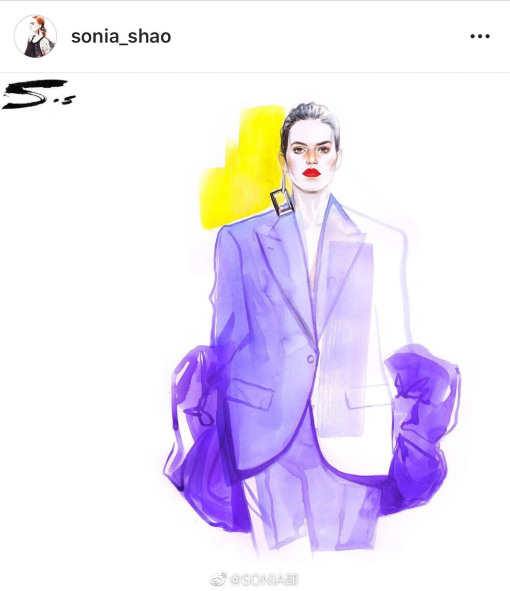 服装设计，时尚插画 @SONIA邵