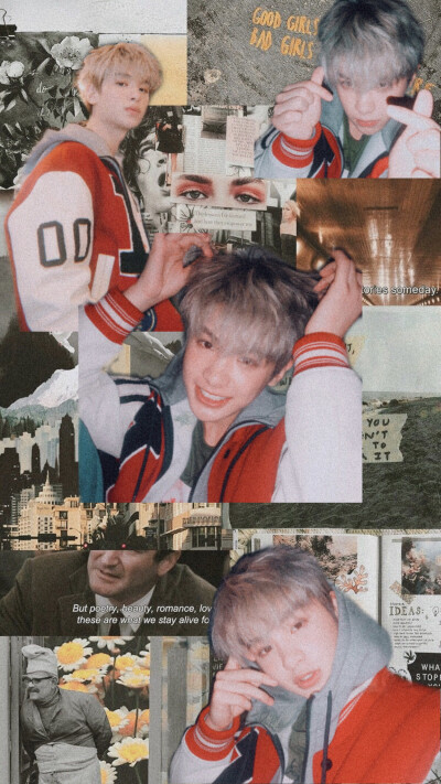 “一束光照进铁塔，铁塔里的肮脏龌龊被显现，这束光便有了罪。”
黄明昊Justin拼贴壁纸