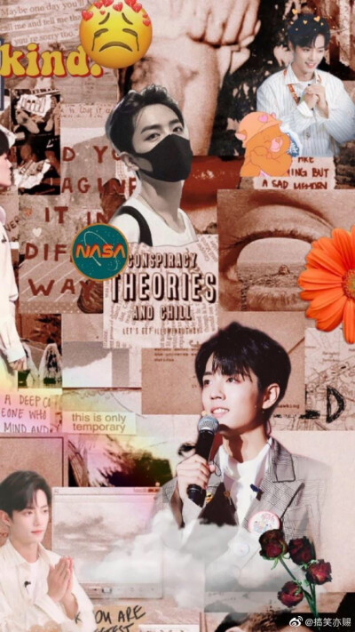 “一束光照进铁塔，铁塔里的肮脏龌龊被显现，这束光便有了罪。”
肖战拼贴壁纸