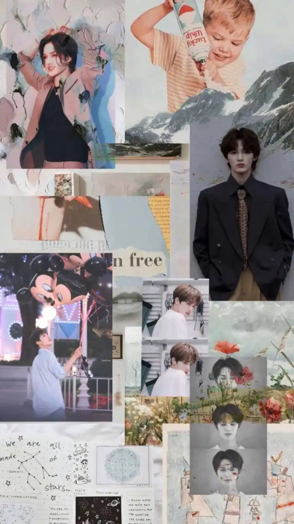 “一束光照进铁塔，铁塔里的肮脏龌龊被显现，这束光便有了罪。”
爱豆拼贴壁纸 朱正廷