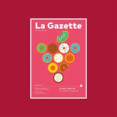 平面设计工作室Makers Company团队为法国葡萄酒订阅杂志 La Gazette 制作的插画封面，矢量简约风格，吸睛十足