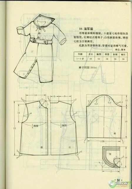 宝宝衣服剪裁图纸，图转侵删