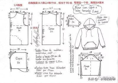 宝宝衣服剪裁图纸，图转侵删