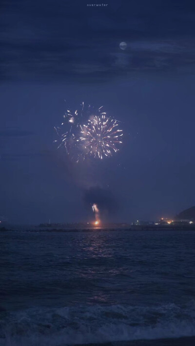 overwater 壁纸 烟花 天空 海