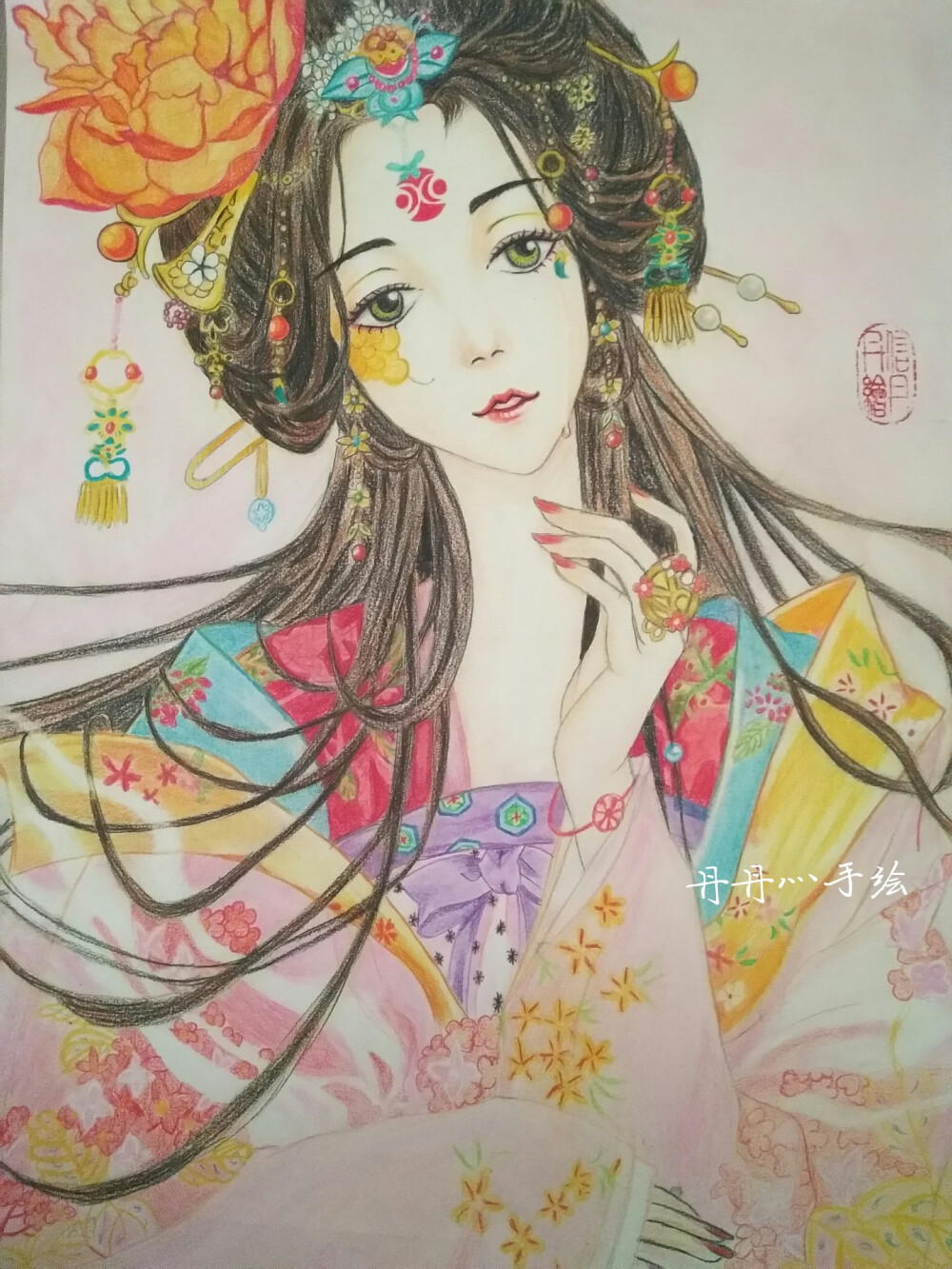 临摹 手绘 古风女