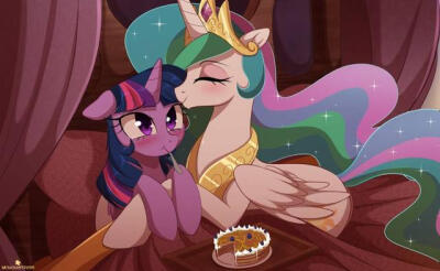 Twilight Sparkle 紫悦 暮暮 暮光闪闪XPrincess Celestia 宇宙公主 塞拉斯蒂娅公主