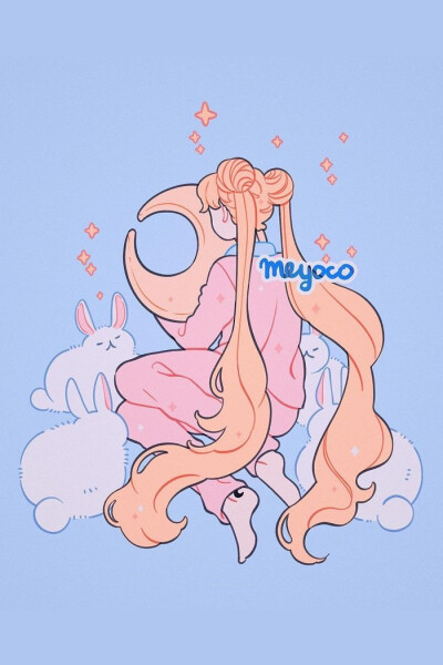 少女 梦幻 插画 meyo